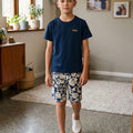 Simple Navy Cotton Nicker Suit Boys ( R-506 )