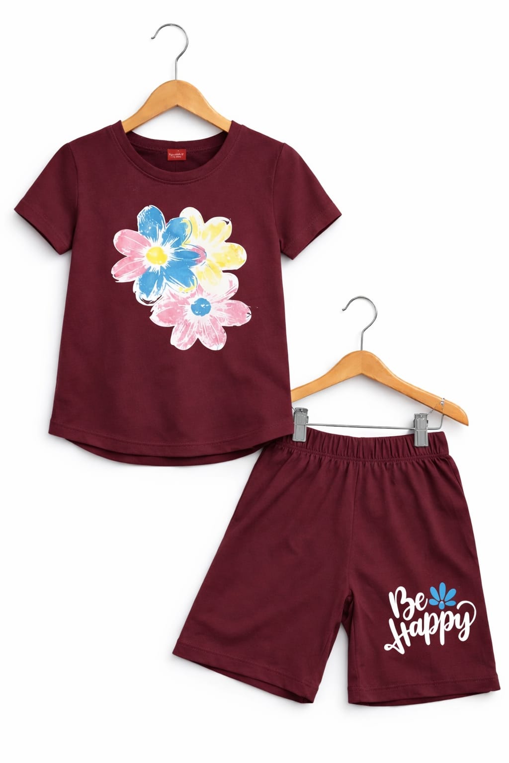 Be Happy Mahroon Nicker Suit Girls ( R-22 )