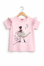 Cute Doll Baby Pink T-Shirt Girls ( R-63 )
