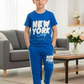 New York Royal Blue Trouser Shirt Boys ( R-376 )
