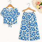 Blue Blossom Half Sleeve Skin Skate Fish Girls