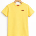 Back Bencher Logo Half Sleeve Yellow T-Shirt- Boys ( R-21 )