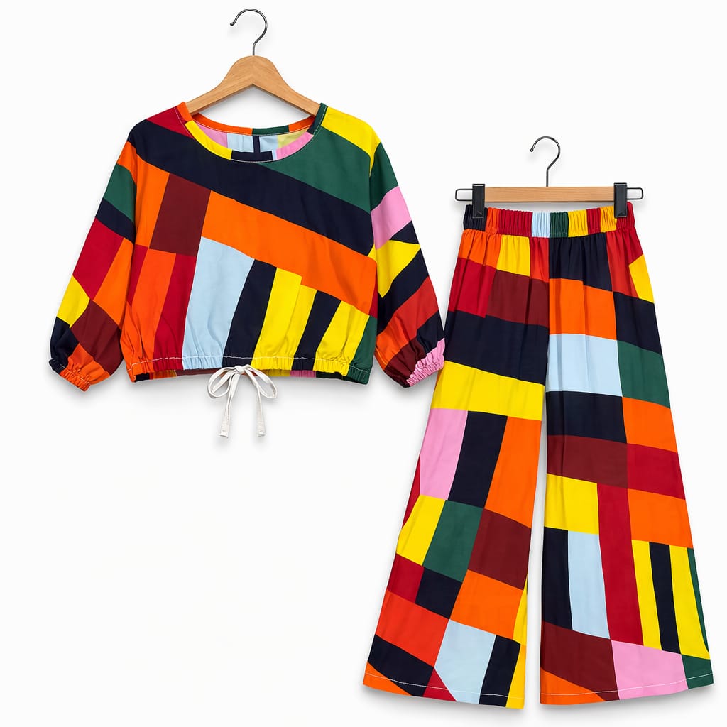 Zig Zag Full Sleeve Multi Color Skate Fish Girls