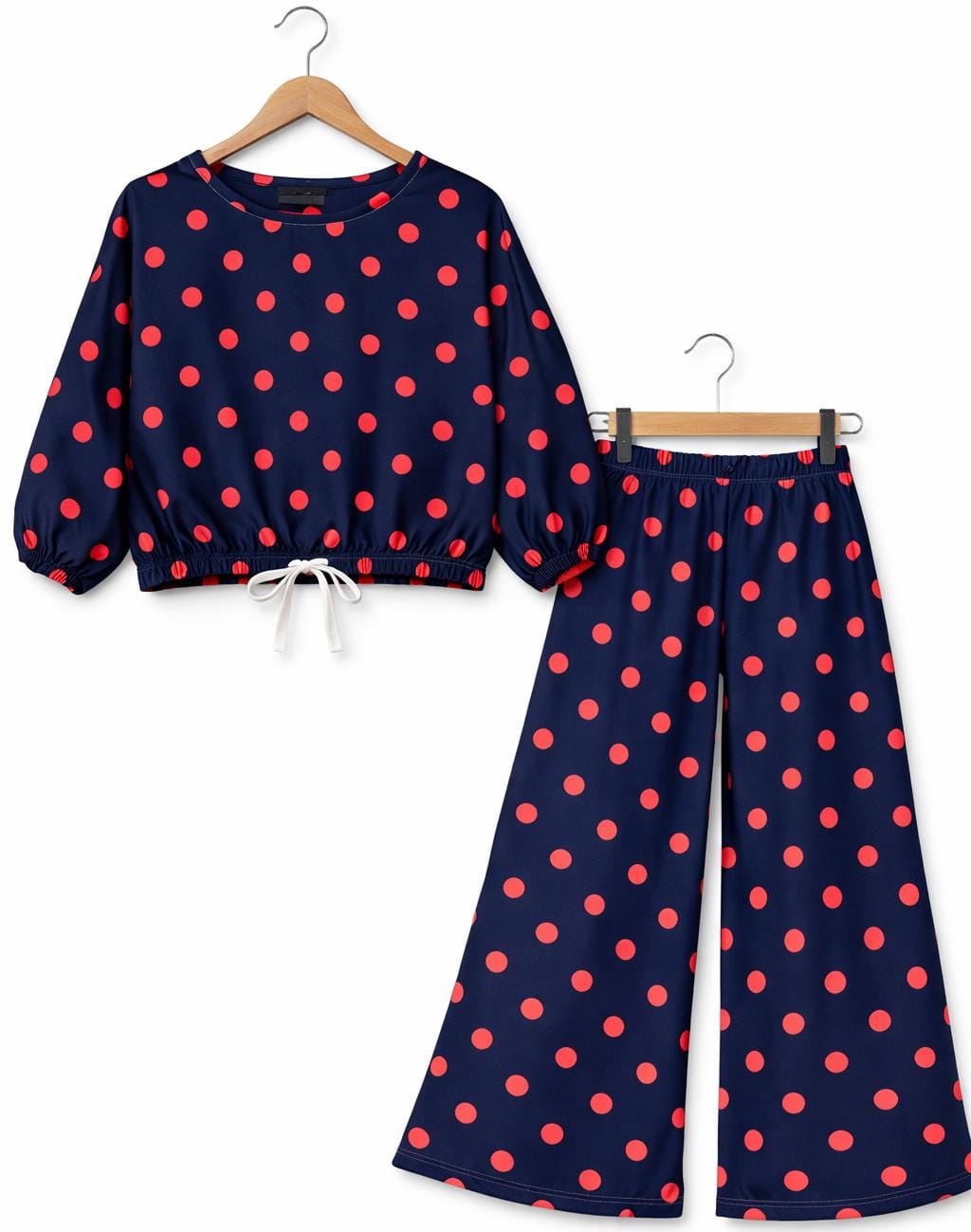 Red Dots All Over Print Full Sleeve Navy Skate Fish Girls