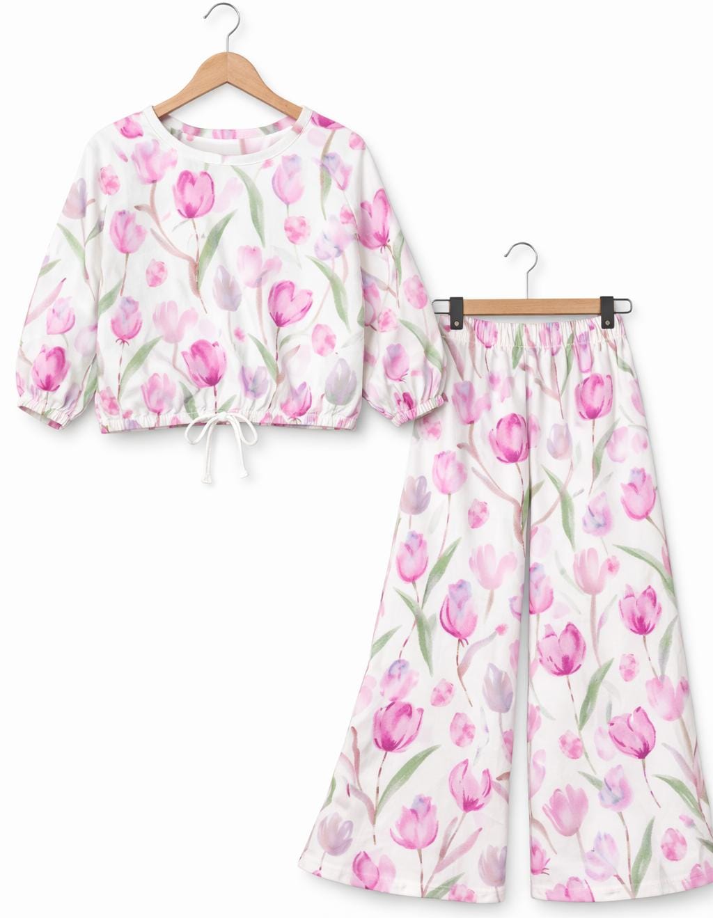 Tulip Flower Full Sleeve White Skate Fish Girls