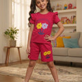 Flores Dark Pink Nicker Suit Girls ( R-475, R-318 )