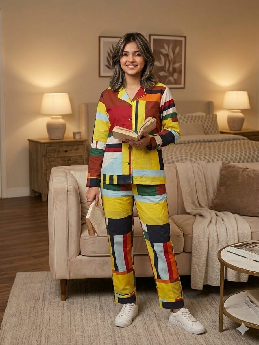 Zig Zag Night Suit(R-373N)