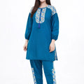 Shoulder & Neck Print Zinc Suit Women ( R-373N )