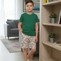 Simple Green Cotton Nicker Suit Boys