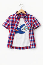 Three Fishes White Inner Multi Check D/Casual Shirt ( R-12 )