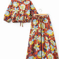 Sky Flower Full Sleeve Brown Skate Fish Girls ( R-87 )