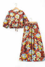 Sky Flower Full Sleeve Brown Skate Fish Girls ( R-87 )