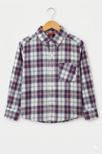 Cream & Mahroon Checked Casual Shirt Boys ( R-32 ) Factory