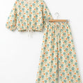 Heart With Sun Flower Full Sleeve Cream Skate Fish Girls ( R-428 )