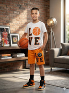 Love Half Sleeve White Nicker Suit Boys ( R-431 )