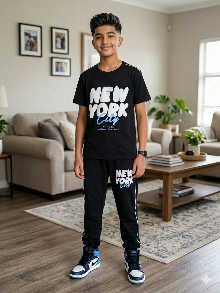 New York Black Trouser Shirt Boys ( R-482 )
