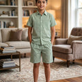 Green Check Casual Nicker Suit Boys ( R-373 )