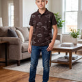 Dino Family Chocolate Collar Polo Boys ( R-181 )