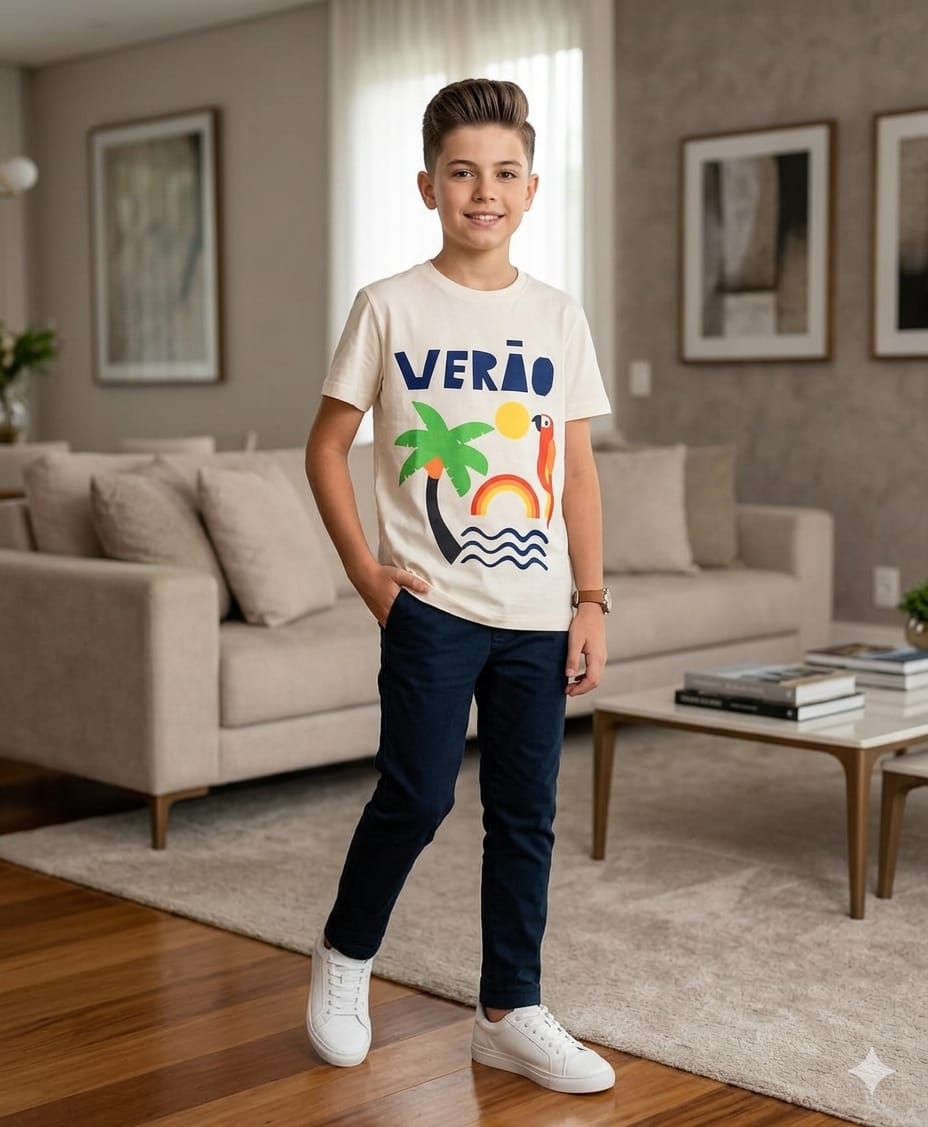 Verio Cream T-Shirt Boys