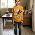 Surf All Day Mustard T-Shirt Boys ( R-395 )