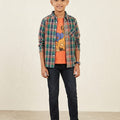 Simba Carrot Inner Full Sleeve Multi Check D/Casual Shirt