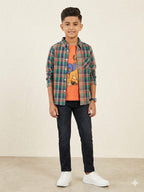 Simba Carrot Inner Full Sleeve Multi Check D/Casual Shirt