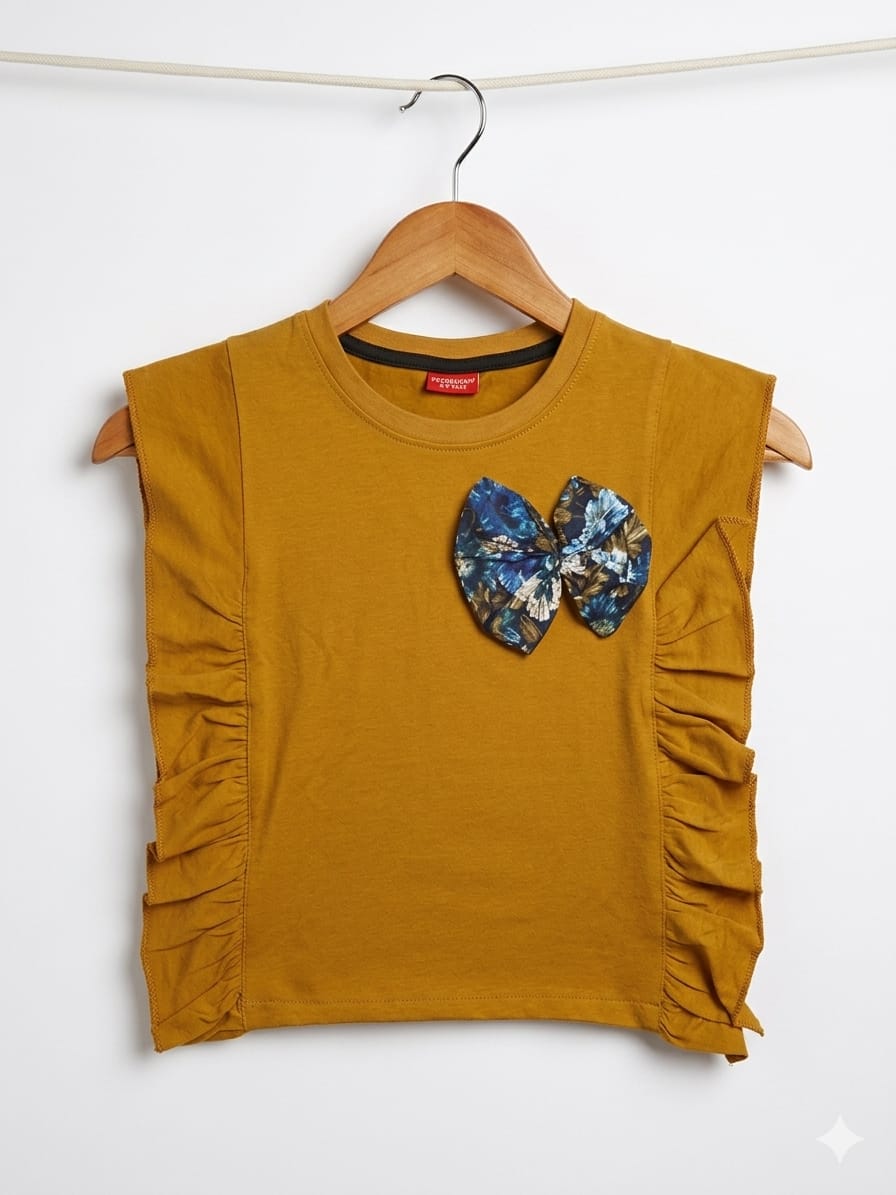 Bow Logo Mustred T-Shirt Girls