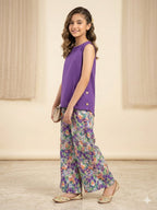 Simple Sleeveless Purple Suit Girls ( R-350 )