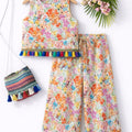 Orange Petal Sleeveless White Pairs Girls ( R-229 )