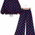 Red Dots All Over Print Full Sleeve Navy Skate Fish Girls ( R-48 )