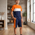 Orange & Blue Penal Nicker Suit Boys ( R-492,216 )
