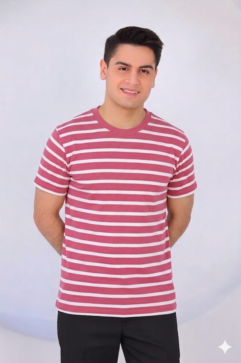 Carrot White Striper T-Shirt Men's