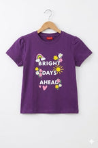 Bright Day Purple T-Shirt Girls ( R-452 )