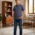Classic Navy Casual Shirt Boys(R-418N)