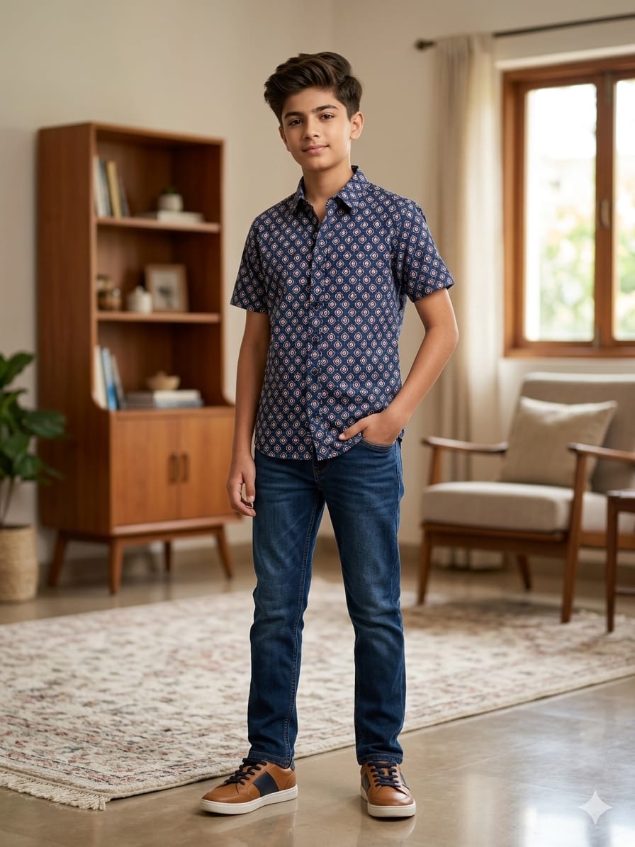 Classic Navy Casual Shirt Boys