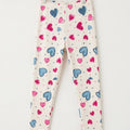 Heart Print White Tight Girls