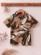Brown Shade Collar Polo Boys