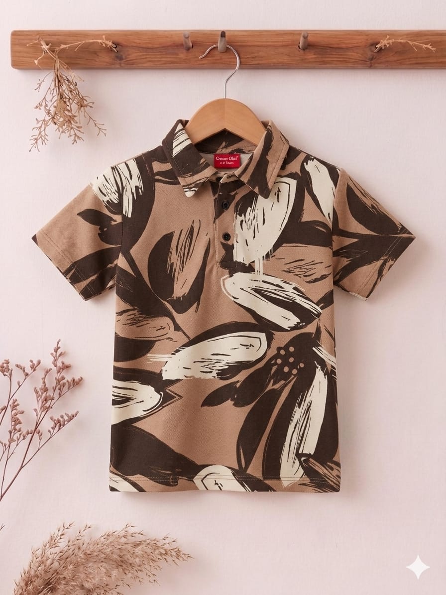 Brown Shade Collar Polo Boys ( R-29 N )