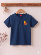 Tree Sun Logo Navy Polo Boys