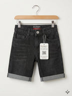 Black Gray Denim Shorts Boys