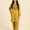 Front Embroidery Mehndi 2Pcs Suit Women(R-374N)