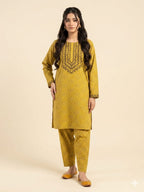 Front Embroidery Mehndi 2Pcs Suit Women