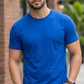 Simple Royal Blue T-Shirt Men's (R-12)
