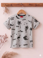 Summer Vibes Oatmeal  T-Shirt Boys