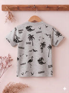 Summer Vibes Oatmeal  T-Shirt Boys