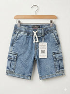 6 Pocket Sky Blue Denim Shorts Boys