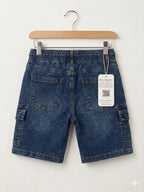 6 Pocket Dark Blue Denim Shorts Boys