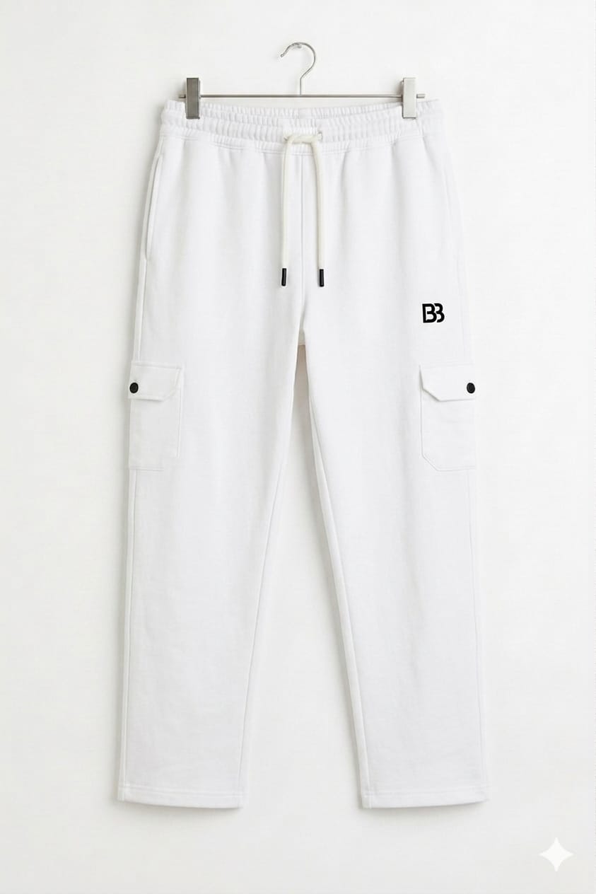 BB Logo White Trouser For Men's