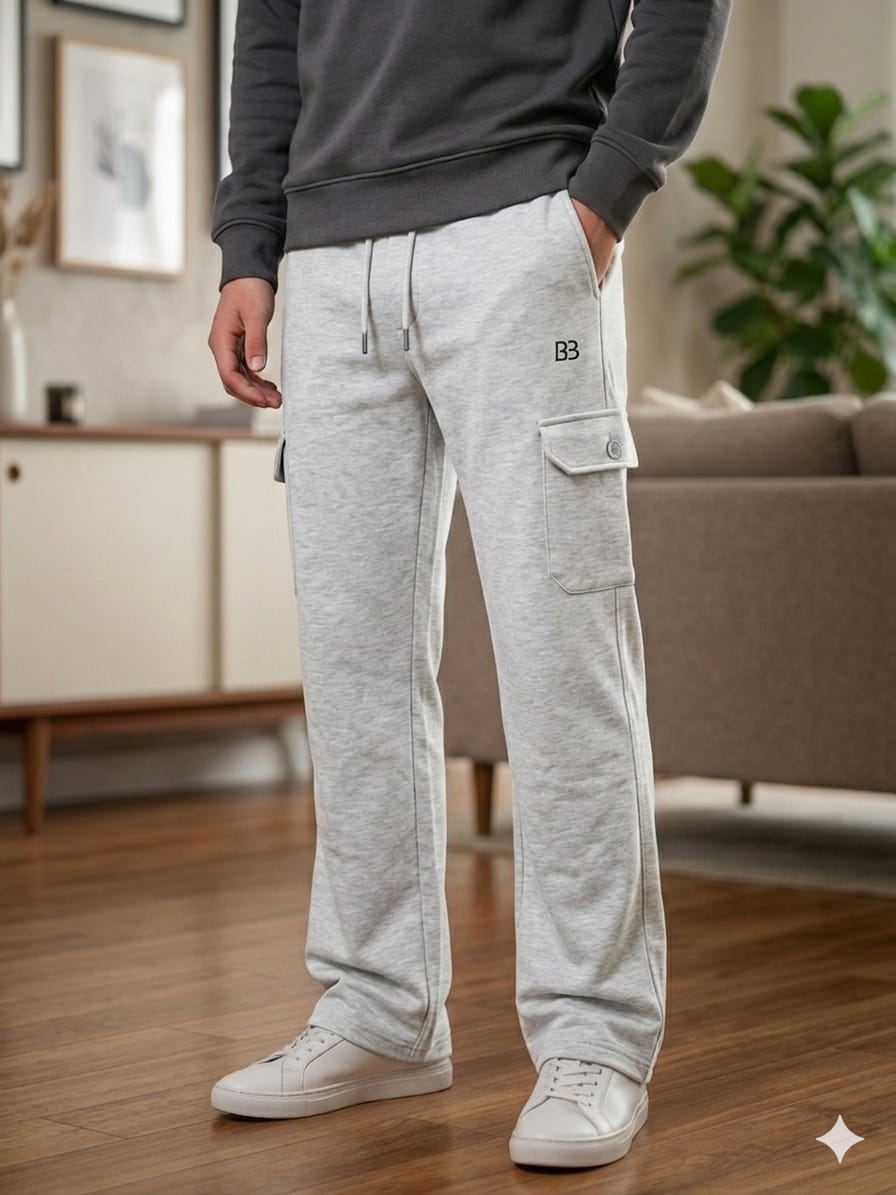 BB Logo Oatmeal Trouser For Men's