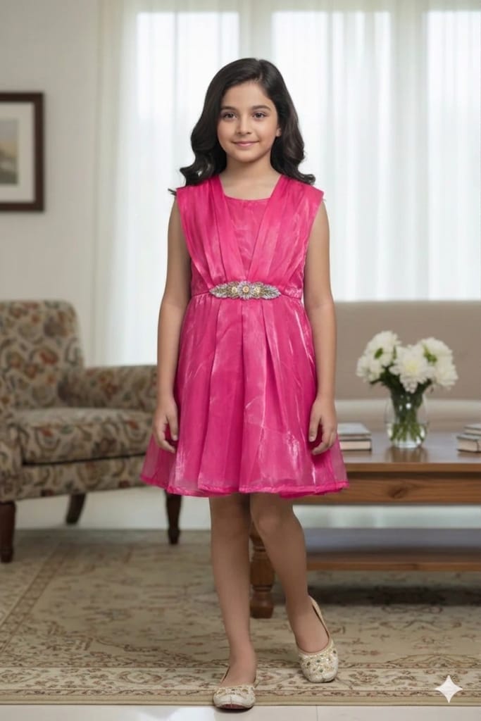 Fancy Pink Frock Girls (R-466)